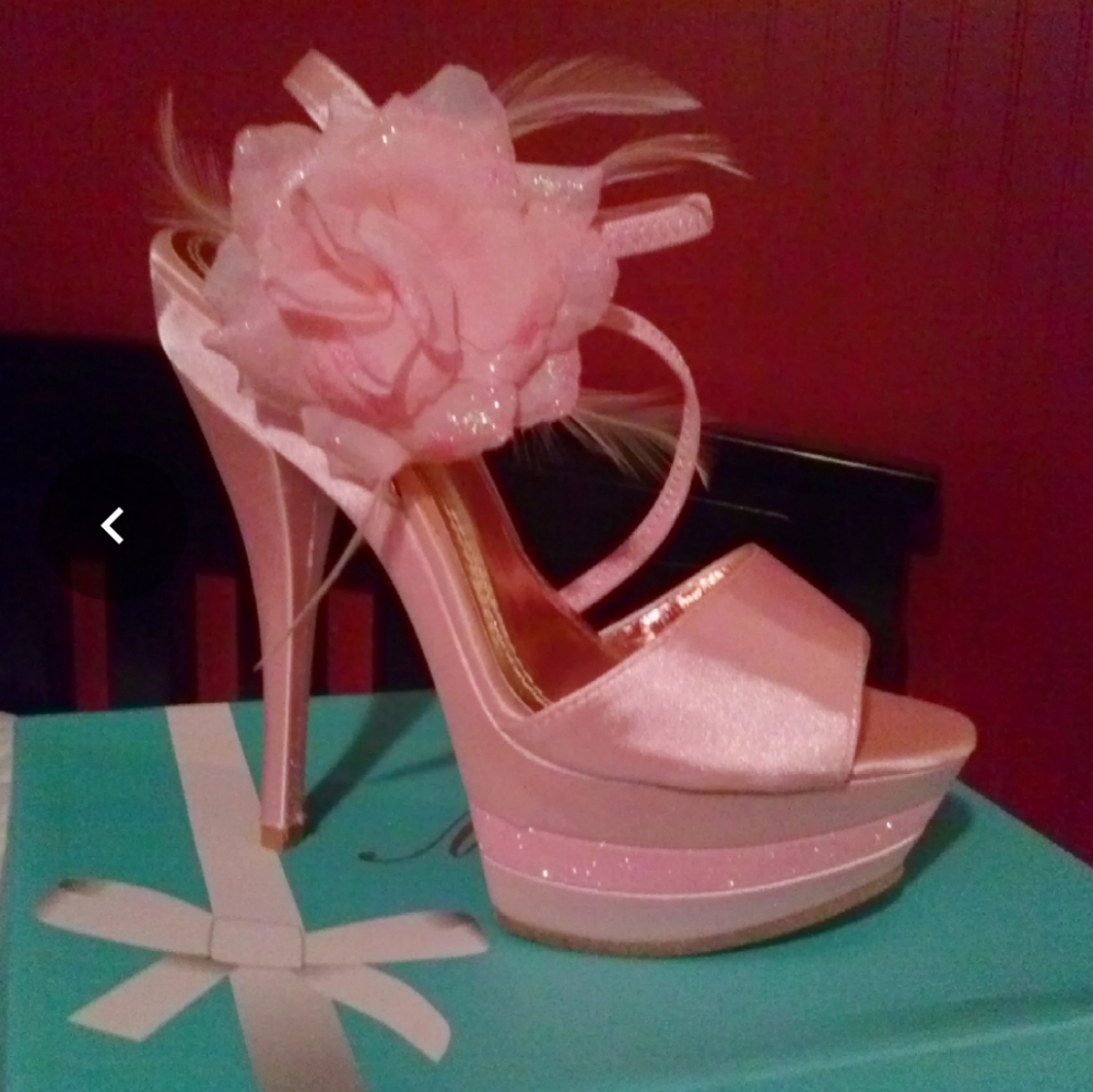 Pink. Black.Silver High Heels. Sandals.....FREE ..